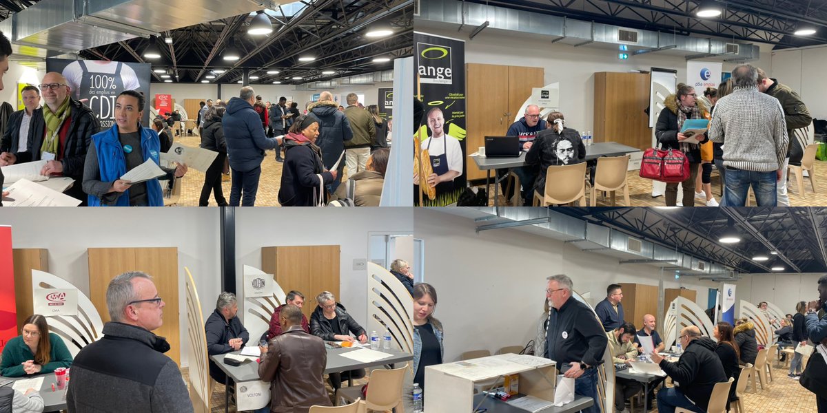 Forum de la Restauration hier: 
✅ 150 candidats motivés
✅ 8 restaurateurs présents 
✅Un partenariat engagé avec <a href="/departement59/">Département du Nord</a> ,  <a href="/villesinlenoble/">Sin Le Noble</a> et <a href="/CMAFrance_/">CMA France</a> 
Les clés d’un événement réussi! 👏🏻
<a href="/HennacheCaro/">Caroline Hennache</a> <a href="/christinechot1/">Christine Choteau</a> @poleemploi_HDF