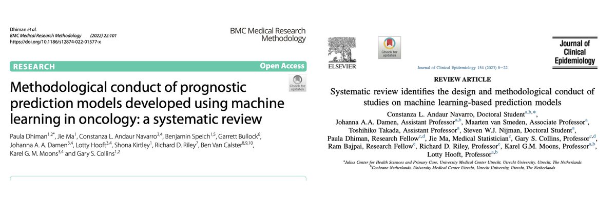 #machinelearning studies are often poorly designed and poorly conducted (e.g., small sample size, poor handling of missing data, weak/meaningless validation)

- tinyurl.com/yf6jjw7n
- tinyurl.com/2s4u22bk