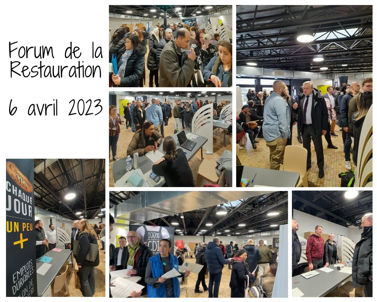 Plus de 1️⃣ 5️⃣ 0️⃣ demandeurs d'emploi et 8️⃣  #entreprises au #Forum de la #restauration.
Au programme : #recrutements et #formations 
Un franc succès  pour cet évènement organisé par #poleemploi et le Département du Nord en partenariat avec la ville de #sinlenoble
<a href="/HennacheCaro/">Caroline Hennache</a>