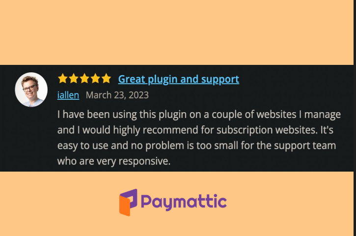 Paymattic's tweet photo. Another great review from an active user! 😍 
So glad that you guys like our product! ❤️ 

@Paymattic #Paymattic #wordpress #donationplugin #paymentplugin https://t.co/y9euZJZRvD