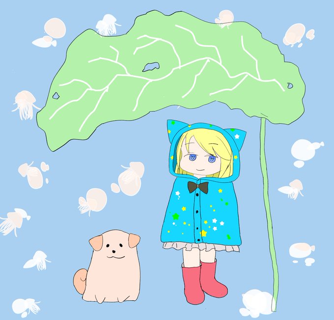 「hood up rubber boots」 illustration images(Latest)