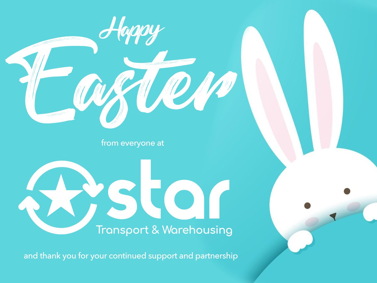 🐣 Happy Easter from everyone at #TeamStar 🐣

#eastanglia #palletnetwork #transport #logistics #customerservice #warehousing #groupage #freight #transportation #supplychain
