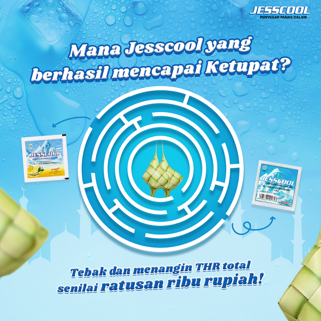 JessCool_ID's tweet photo. Cari ketupatnya, menangin THR ratusan ribu rupiah!🤑

Biar puasa makin happy, ikutan activitynya Jesscool ini dulu yuk! Coba tebak, mana jalan yang tepat untuk mencapai ketupat Lebaran, Jesscool Jeruk Nipis atau Jesscool Lemon tea yaah?🤔 https://t.co/cdr8oo9JIu