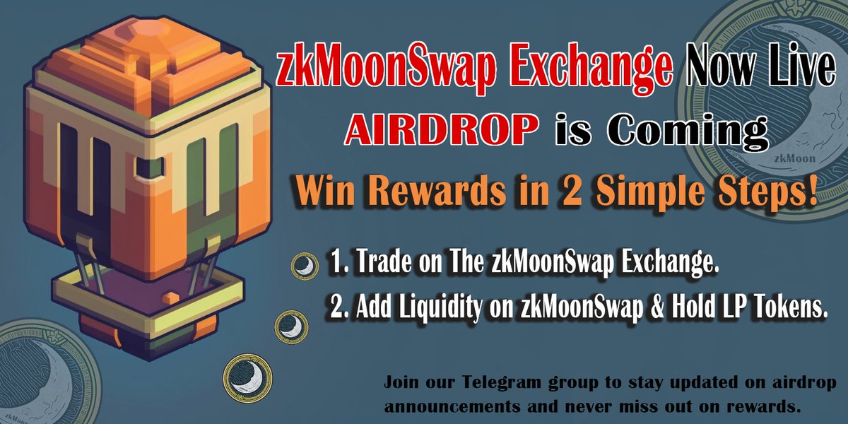 zkMoonSwap's tweet photo. 1/n 🚀Great news! The zkMoonSwap Exchange is officially live on Polygon zkEVM(https://t.co/DhyDYzwOgJ
Our platform provides a secure, private, and lightning-fast network for users to enjoy efficient trading experiences
#Polygon #DEX #yieldmining #defi #zkEVM #AirdropCrypto
⏬⏬ https://t.co/sliXLzVURk