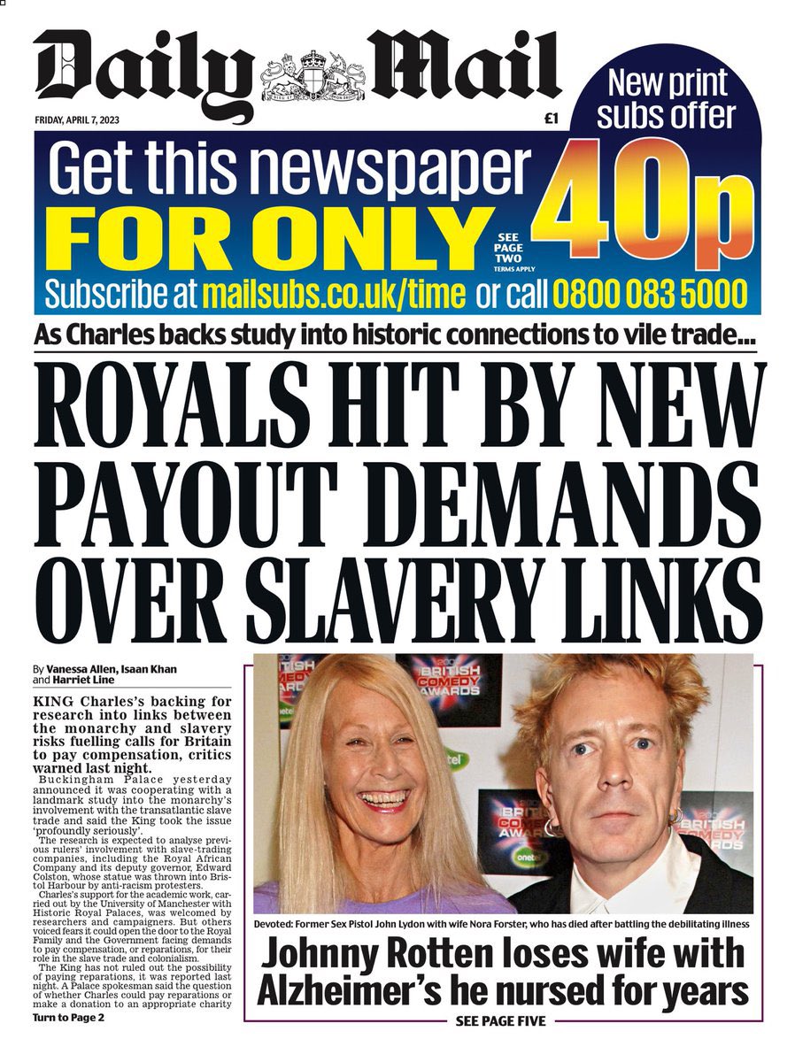 Elena_Salvoni's tweet photo. My coverage of the very sad passing of John Lydon’s wife, Nora Forster, in the Mail today.
#RIPNora https://t.co/PQcQOKBCd5
