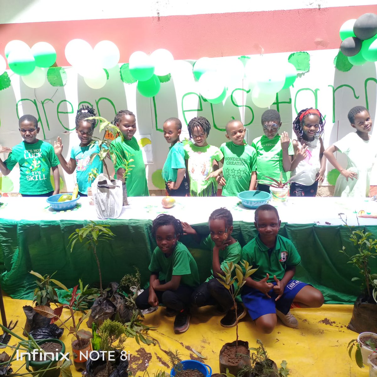 SakSchools's tweet photo. At the #GoGreen/ #FarmDay, #SirApolloKaggwaPrimarySchool- #Kisaasi displayed various animal and plant species. The children were amused to see the farm set-up and were able to identify most of the farm animals. Interestingly,we were dressed in green and black.
#WEIGNITEEXCELLENCE https://t.co/IUdEeqERBX