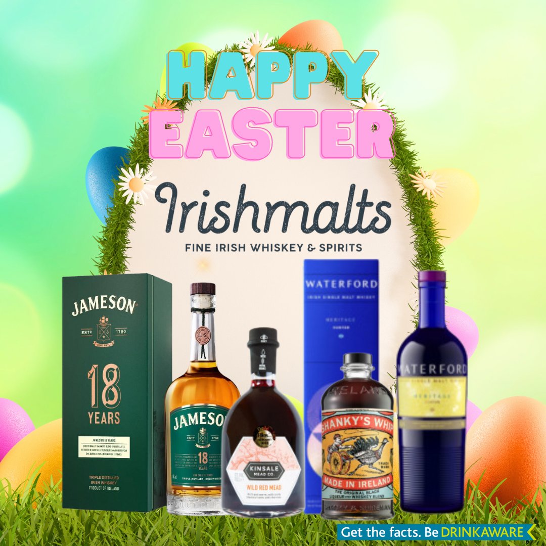 Our Easter Sale continues and we've added even more of your favourite Spirits to it - Including Jameson 18 Year Old - Now only €190! #eastersale #irishwhiskey #jameson #kinsalemead #shankyswhip #waterfordwhiskey Shop the Sale Now - loom.ly/lxoOl6g