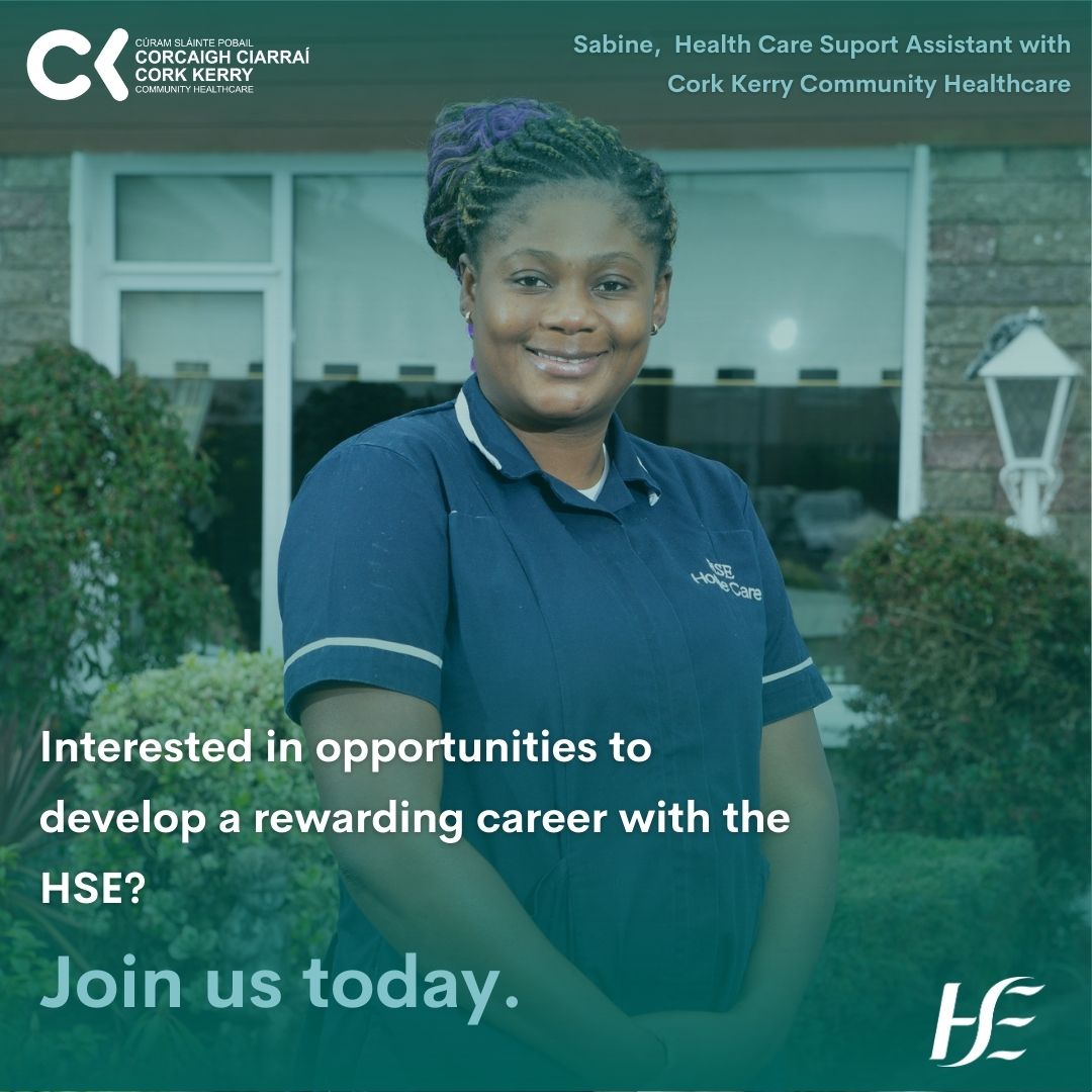 CorkKerryCH's tweet photo. Deadline to apply for the role of Healthcare support   assistant is tomorrow, Wednesday 12th April at 12 noon. There is still time to apply here:   https://t.co/O2YuAfdtdc
#JOBFAIRY #CKCH #JoinUs 
@PeopleofHSE  @HSELIVE https://t.co/sMhjj0KGjz