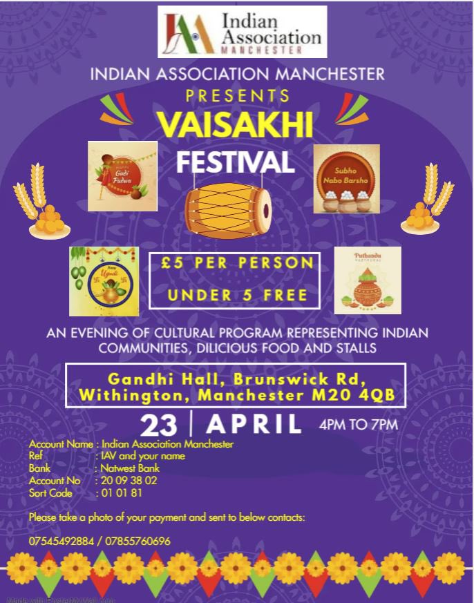 IndianAssociMan's tweet photo. Please join us to celebrate the Spring Harvest Festival Vaisakhi and NewYears day for many states of India. 🙏 https://t.co/gkfMzbOPFd
