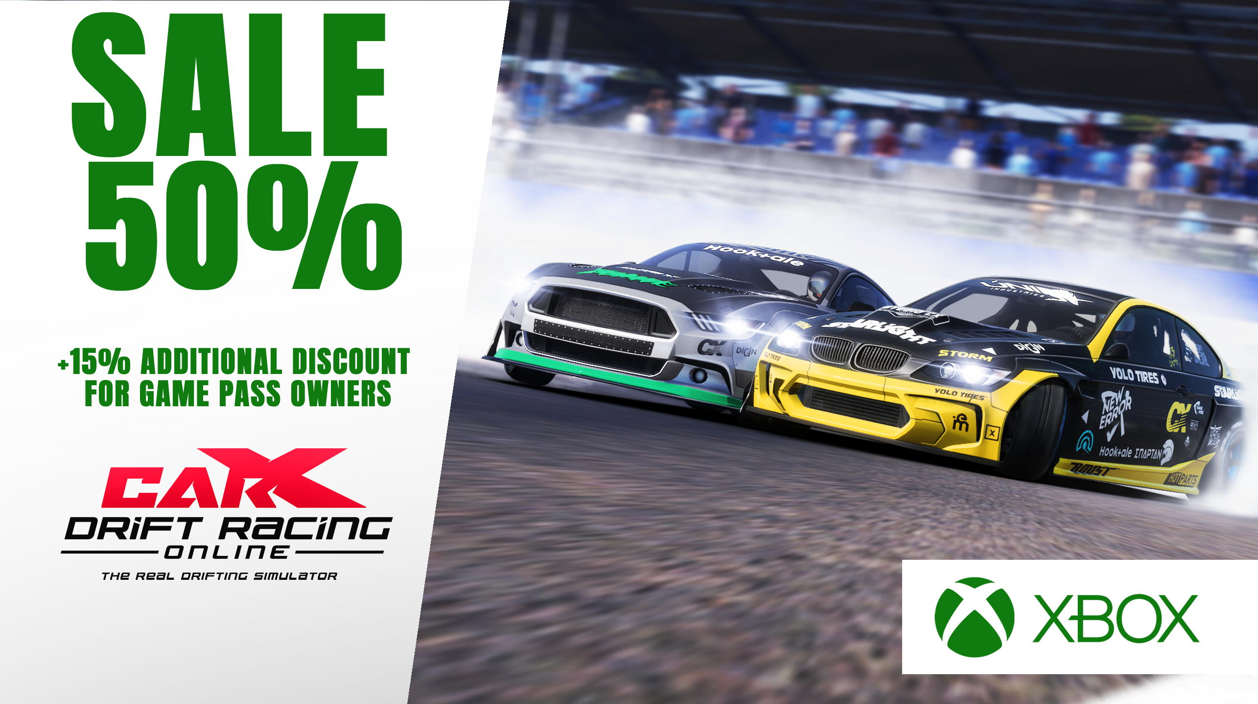 CarX Technologies on X: What's up drivers!💥 CarX Drift Racing Online for  Xbox is now available with 50% off! 🔥 And Game Pass owners can get  additional 15% discount!👀 Check it out!