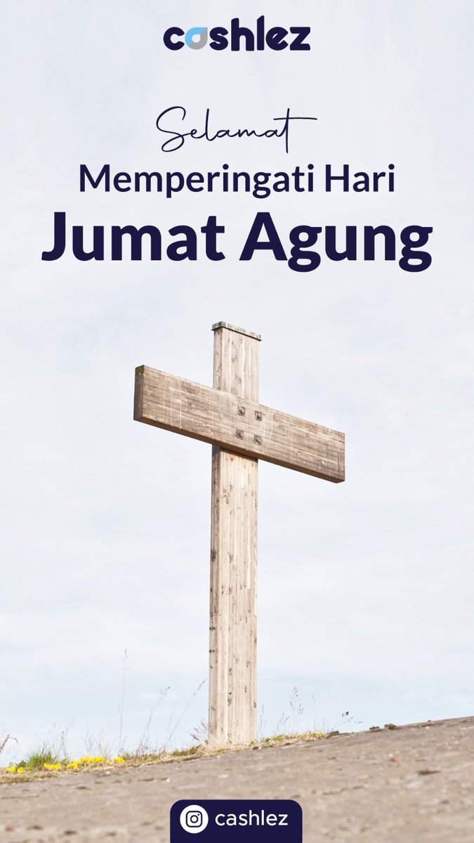 CashlezID's tweet photo. Jumat Agung menjadi waktu yang tepat untuk menyebarkan ajaran Tuhan sebagai tanda terima kasih pada-Nya. Selamat Jumat Agung. Semoga cinta dan kasih Tuhan selalu menyertai kita semua di hari yang agung ini.
#Cashlez
#GoodFriday
#JumatAgung
#BisnisLancarCuanGampang https://t.co/Pm0idgrx99