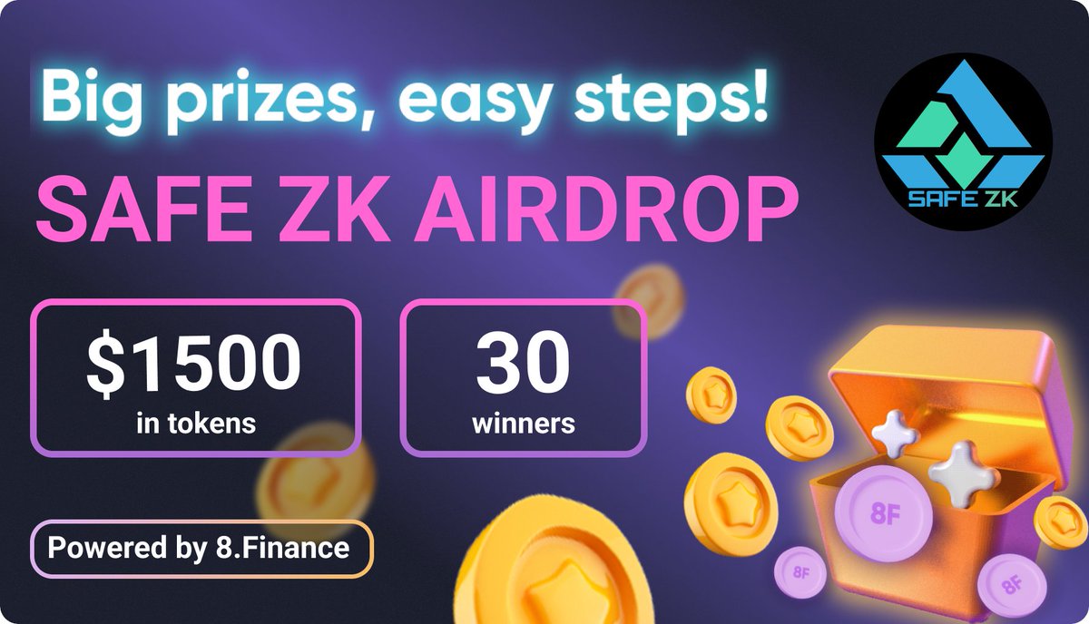 the8finance's tweet photo. 🤑 Participate in an awesome AIRDROP and win SafeZK tokens!

🎁 POOL OF PRIZES – $1500 in tokens

To participate, complete simple tasks 👉 https://t.co/Rj4EVCElR3

We wish you good luck, guys

#SafeZK #EduFi #DeFi #crypto #Web3 #Airdrops https://t.co/9qXOENW0Uv