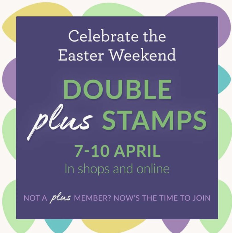 To celebrate Easter weekend we are giving away double stamps to all Plus Card holders until midnight on Monday! 

And if you’re not already a Plus Card member it’s quick, easy and free to sign up. Do it in-store or online at:
bit.ly/3zq9dcf. 🤩