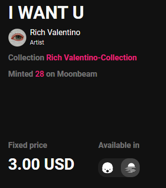 Rich Valentino ๐ฟโฏ๏ธ๐ (@rich_valentinoo) on Twitter photo Gm #Dotsama
Thank you friends for your support ๐ช
This is unbelievable โค๏ธโ๐ฅ
Have a great weekend, everyone ๐ซก
By the way today will be a drop from <a href="/Niama_world/">Niama World</a>
"Niama PP" on <a href="/RaresamaNFT/">Raresama - NFT Marketplace</a>
<a href="/jointhepressure/">PUBLIC PRESSURE</a> Gm #Dotsama
Thank you friends for your support ๐ช
This is unbelievable โค๏ธโ๐ฅ
Have a great weekend, everyone ๐ซก
By the way today will be a drop from <a href="/Niama_world/">Niama World</a>
"Niama PP" on <a href="/RaresamaNFT/">Raresama - NFT Marketplace</a>
<a href="/jointhepressure/">PUBLIC PRESSURE</a>