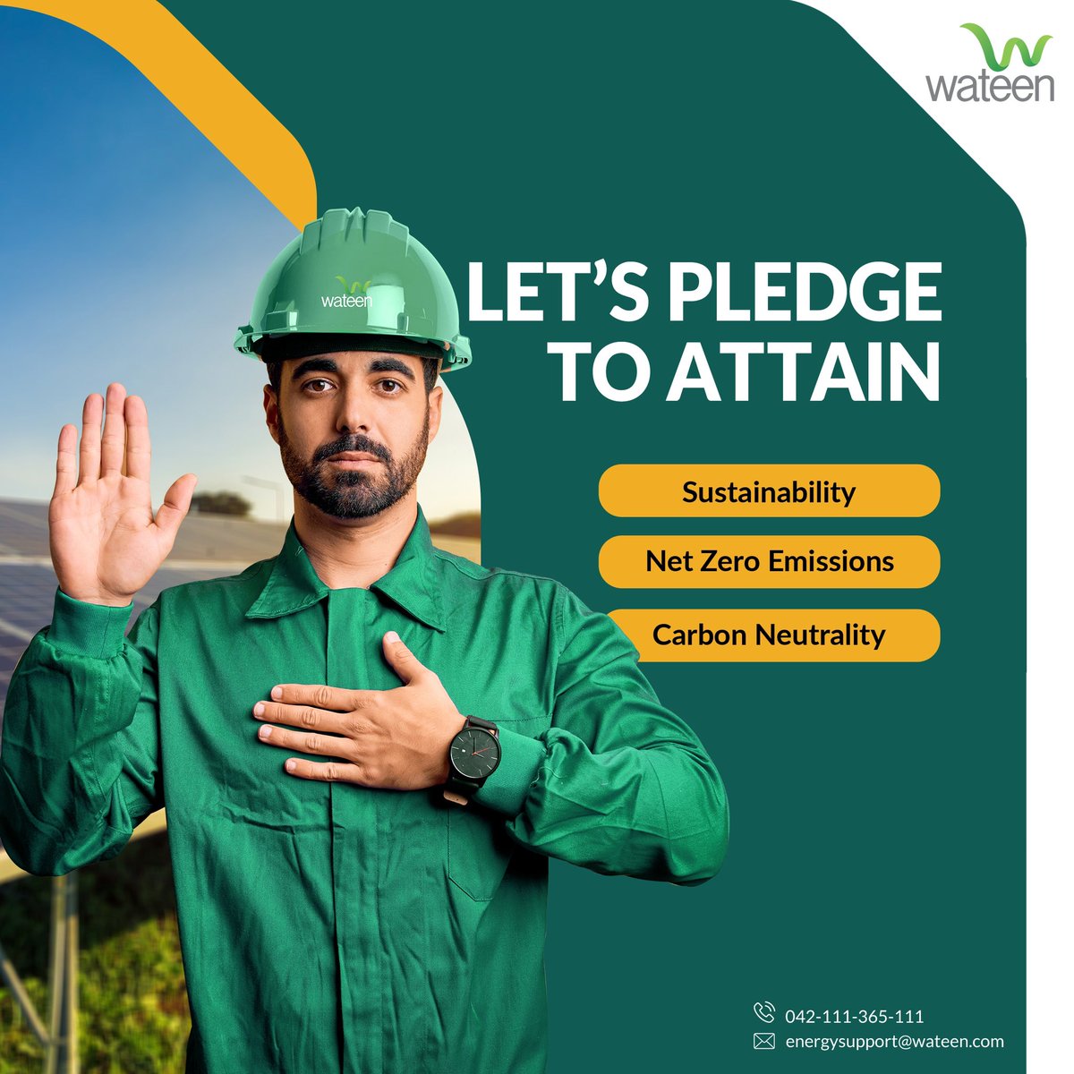 WateenTel's tweet image. Small steps today, for a greener tomorrow. 
To learn more, please visit our website: bit.ly/3Z5ooCi. Talk to us at energysupport@wateen.com or call us on 111-365-111.
#Wateen #RenewYourFuture #LetsPledge #GreenerTomorrow
