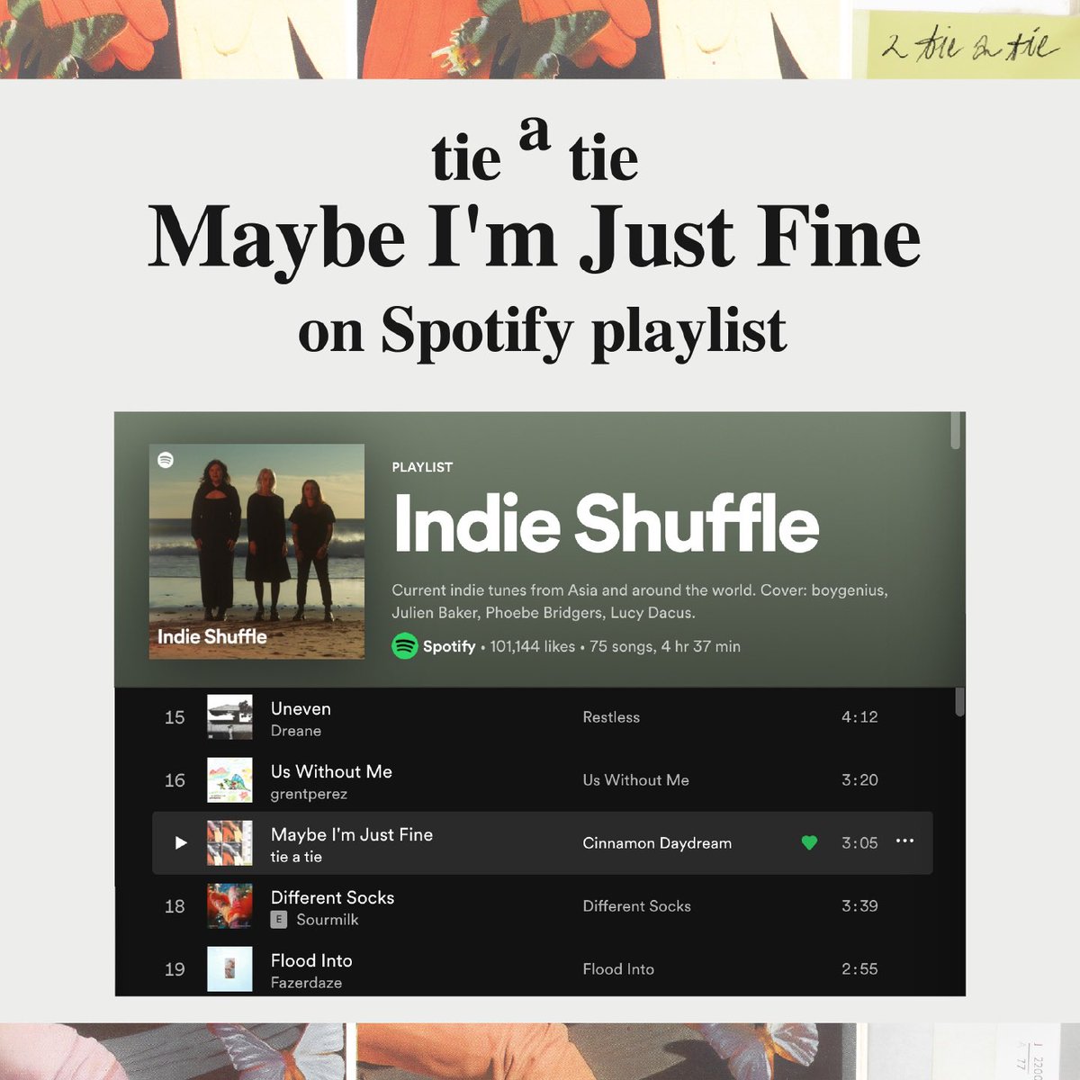 Indie Shuffle👉 open.spotify.com/playlist/37i9d…