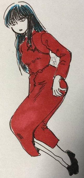 落書き チャイナドレス 