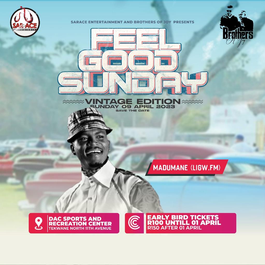 realMadumane's tweet photo. Beautiful People Have A Happy & Safe Easter Long Weekend
#MyGigGuide Starts this afternoon at #TheColdRoom Malelane and later tonight at #CunningMoreABhekiswayo and on Sunday I am supporting my Ninja DJ Percy At #TekwaneNorth Vintage Edition
#iyoshinumberbaba ๐บ๐ง๐๏ธ๐ค๐ https://t.co/zEwzqwY5UW