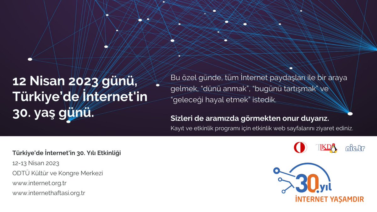 30. Yılında da İnternet Yaşamdır Etkinliğimize katılmak için artık kayıt formu açık! Kaydınızı yapmayı unutmayın.
kayit.internethaftasi.org.tr/register
#internethaftasi #internetyasamdir