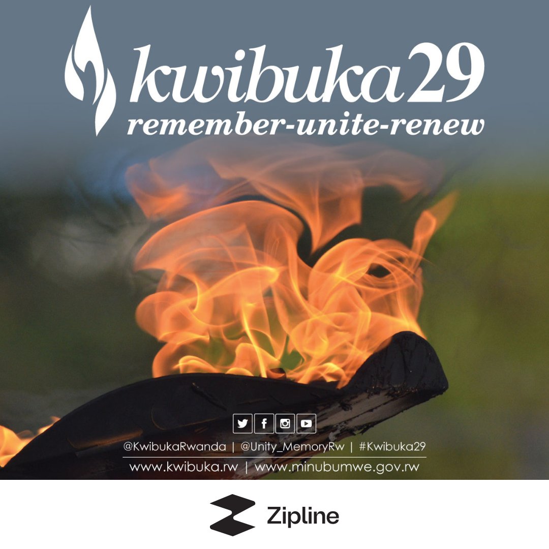 ZiplineRwanda's tweet photo. As we begin the 29th commemoration of the 1994 Genocide against the Tutsi, we take the time to remember, pay homage to the lives we lost, &amp; honour the strength of those who have survived. #Kwibuka29 https://t.co/lBn7njn434