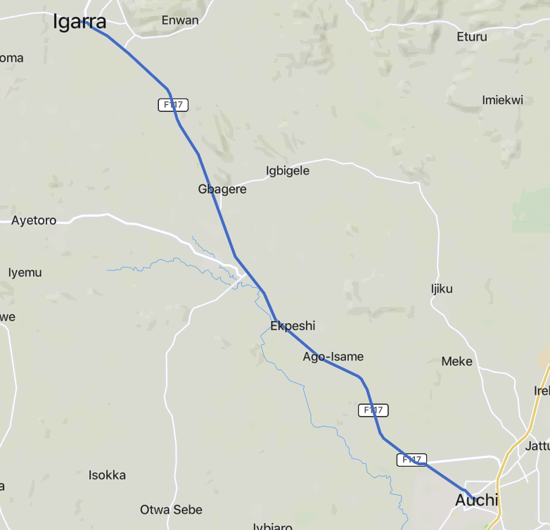 TracTerrorism's tweet photo. Suspected #IslamicState West Africa (#ISWA/Wilayat Gharb Afriqiyah) Ambush on the F114 Between #Igarra and #Auchi, #Edo State, #Nigeria
Read more: https://t.co/jS0Y3XKSSt https://t.co/K6V8P2jftt