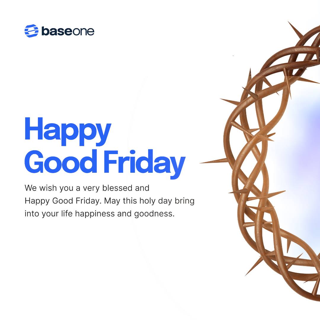 BaseOneofficial's tweet photo. We wish you a very blessed and Happy Good Friday. 

May this holy day bring into your life happiness and goodness. 

#baseone #goodfriday #happygoodfriday https://t.co/koxR3PHqHG