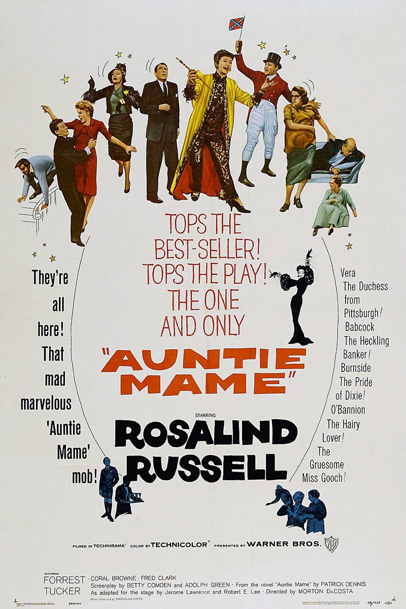 TCMComingUp's tweet photo. #ComingUpOnTCM

AUNTIE MAME (1958) #RosalindRussell #ForrestTucker #CoralBrowne
Dir.: #MortonDaCosta 10:45 AM PT

An eccentric heiress raises her nephew to be a free spirit.

2h 23m | Comedy | TV-G

#TCM #TCMParty #PatrickDennis https://t.co/ADlmCwGO3u