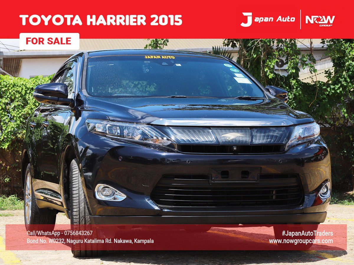 Japanautotrader's tweet image. In Stock, Toyota Harrier 2015.
Call or WhatsApp us on 0756843267 or visit nowgroupcars.com #nowgroupcars #japanautotraders #kampalarides #safecars #Uganda #luxurycarsforsale #instagramcars #tiktokcars #snapchatcars #kampaladealership #toyotaharrier