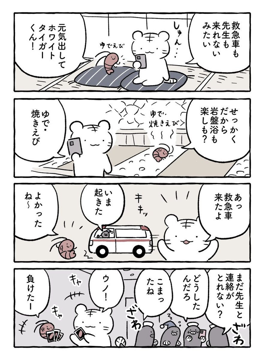 温泉 2 #ホワイトタイガーとブラックタイガー https://t.co/grPEYnBZg8