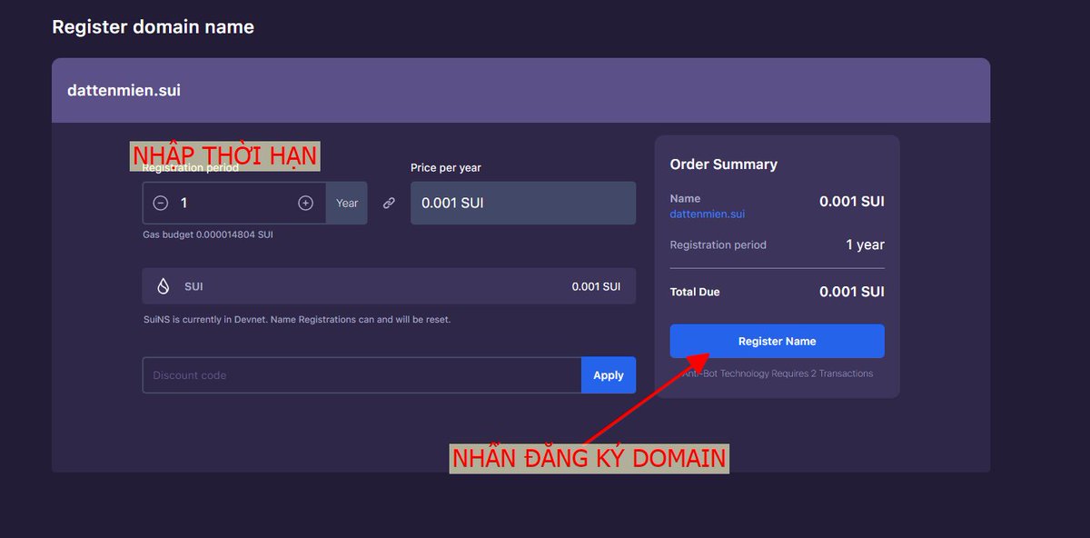 tranthanhbk's tweet photo. Bước 7: Daily active trên Hệ sinh thái Sui 👍 

Trình tự: 
1/ Hằng ngày AE vào Faucet 3 Sui

2/ Trích 2 Sui Stake trên ví 

3/ 1 Sui còn lại tiếp tục săn freemint các con hàng của Tocen, Souffl3, Bluemove 

4/ Săn retro hệ Domain trên $Sui tại các trang:

a. https://t.co/r51sW5y5Rj
b.https://t.co/fwLcl2kay3
c. Mint tên miền:
 Kết nối ví -> Đặt tên Domain cho riêng mình -> Mint trên mạng Sui Testnet

Bonus: Sử dụng ví Ethos , ví Suiet để tìm thêm các ứng dụng tăng TX.