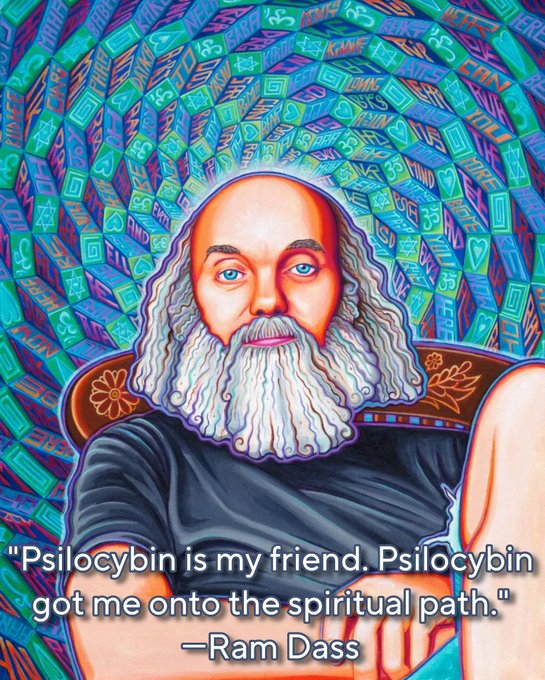 Happy Birthday, Ram Dass!  Art by John Speaker
 