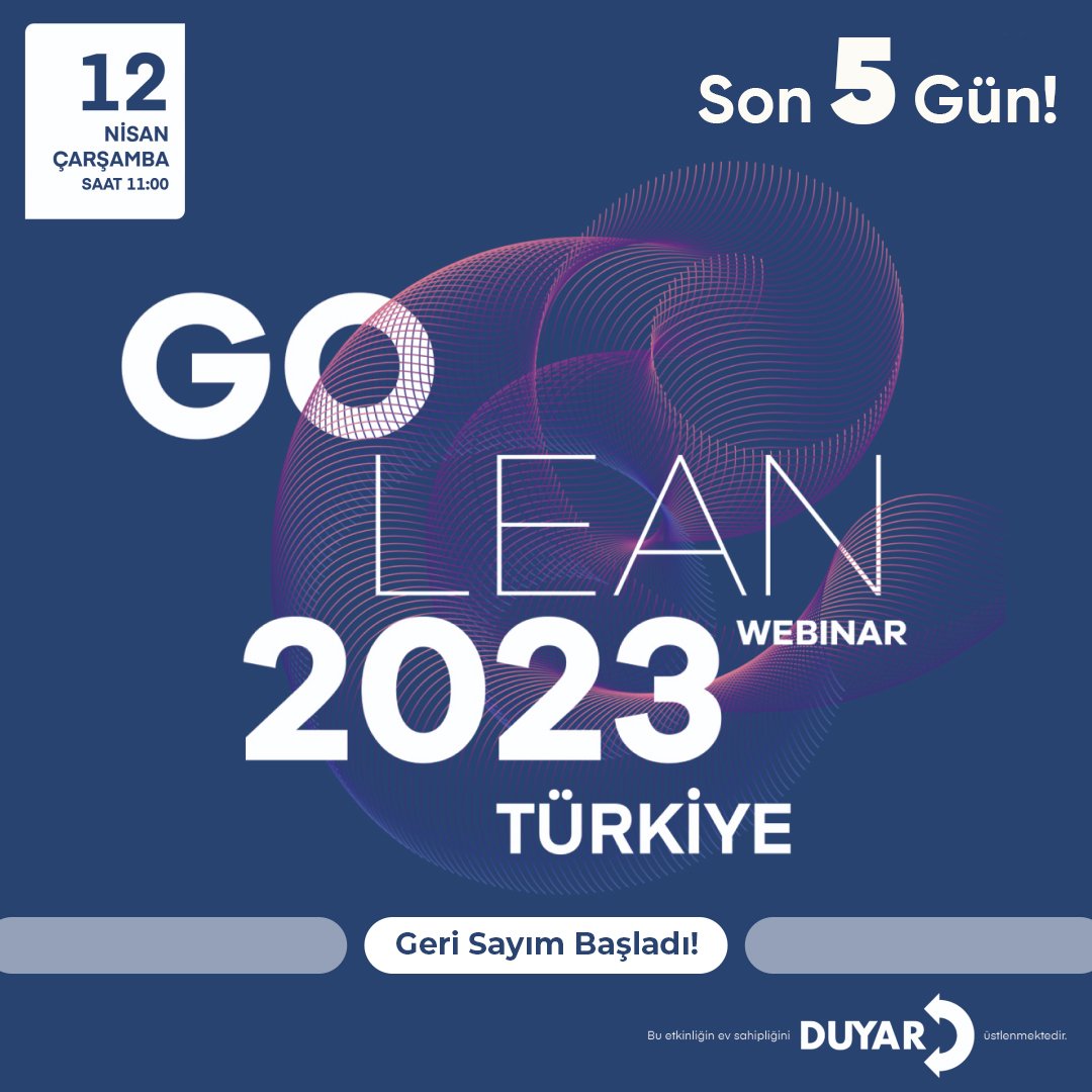 DuyarVana's tweet photo. 🚨Geri sayım başladı! Siz de şimdiden GoLean Türkiye 2023’te Yerinizi Ayırtın!
#GoLean #GoLeanTürkiye #Duyar https://t.co/mbZnP9LXvI