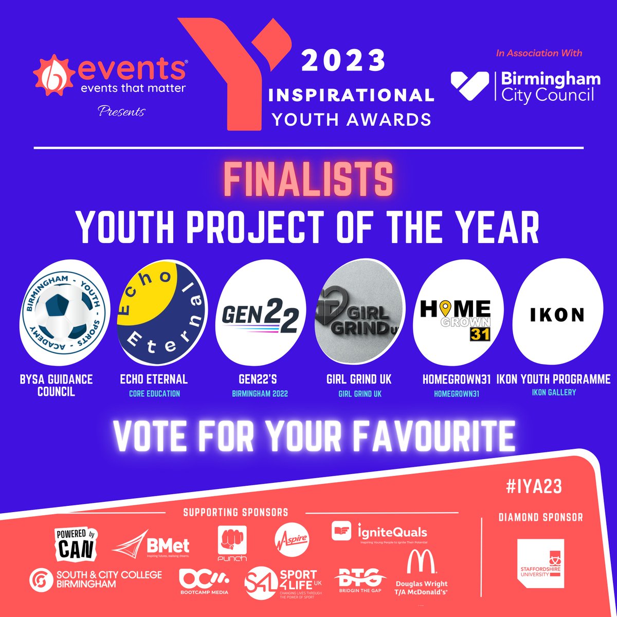 IYAwards's tweet photo. Congratulations to the finalists of Youth Project of the Year for the inaugural Inspirational Youth Awards.           

We look forward to celebrating on 29.04.23 at The Eastside Rooms where we will announce the winners.          #IYA23 #CelebrateOurFuture #Goodluck https://t.co/M4YpyzLjiV