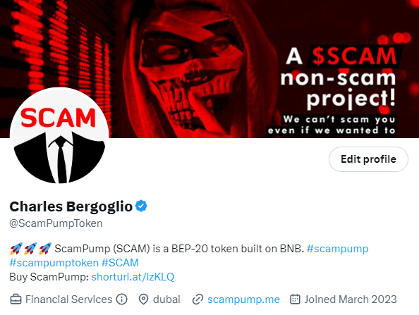 ScamPumpToken's tweet photo. Today we proudly announce that ScamPump has now been officially verified by Twitter and has received twitter blue checkmark! β
We keep building! πͺ
More huge news coming soon! πππ
#ScamPumpToken
TO THE MOON! πππ
#twitterblue #twitter #BSC $BNB $BTC #BINANCE #altcoins #altcoingems #altcoins2023