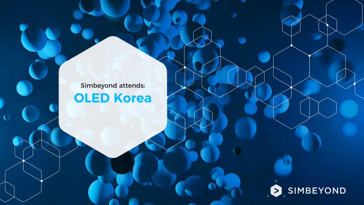 Simbeyond will be attending OLED Korea, next week! 
Our Business Development Manager, Willem-Jan Derks will give a talk. The talk is titled: Keeping at the forefront of OLED simulation.

#conference #event #oled #advancedmaterials #simulationsoftware #digitaltwin