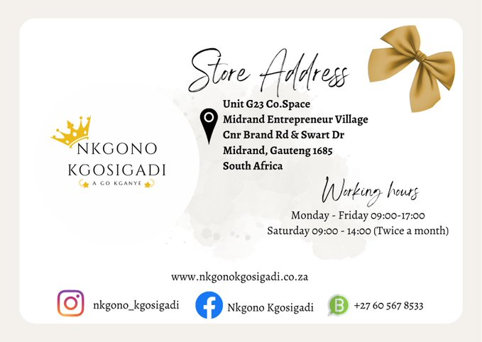 KasiEconomy's tweet photo. Nkgono Kgosigadi recently opened her herbal shop in Midrand with the aim of bridging the gap on accessibility of traditional herbal products.  ONLINE ORDERS: https://t.co/DX77yupPMe CONTACTS: Whatsapp 0605678533 Instagram @nkgono_kgosigadi Twitter

@Rorisang_Thage https://t.co/vxo6gjChZA