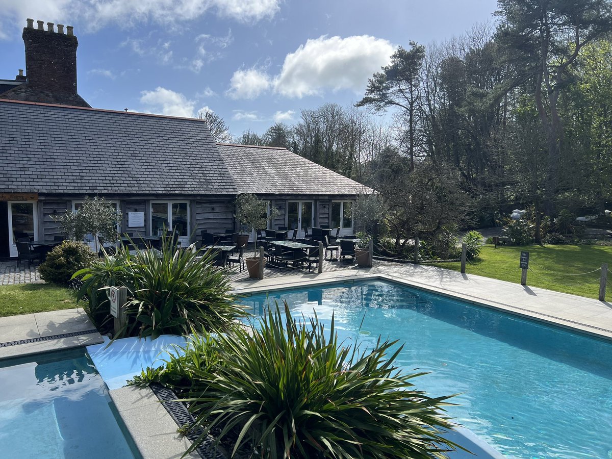It’s a beautiful morning in Sark and the poolside bistro at @SarkHotel is now open for the season ☀️

#sarkisland #lovesark #thatislandfeeling