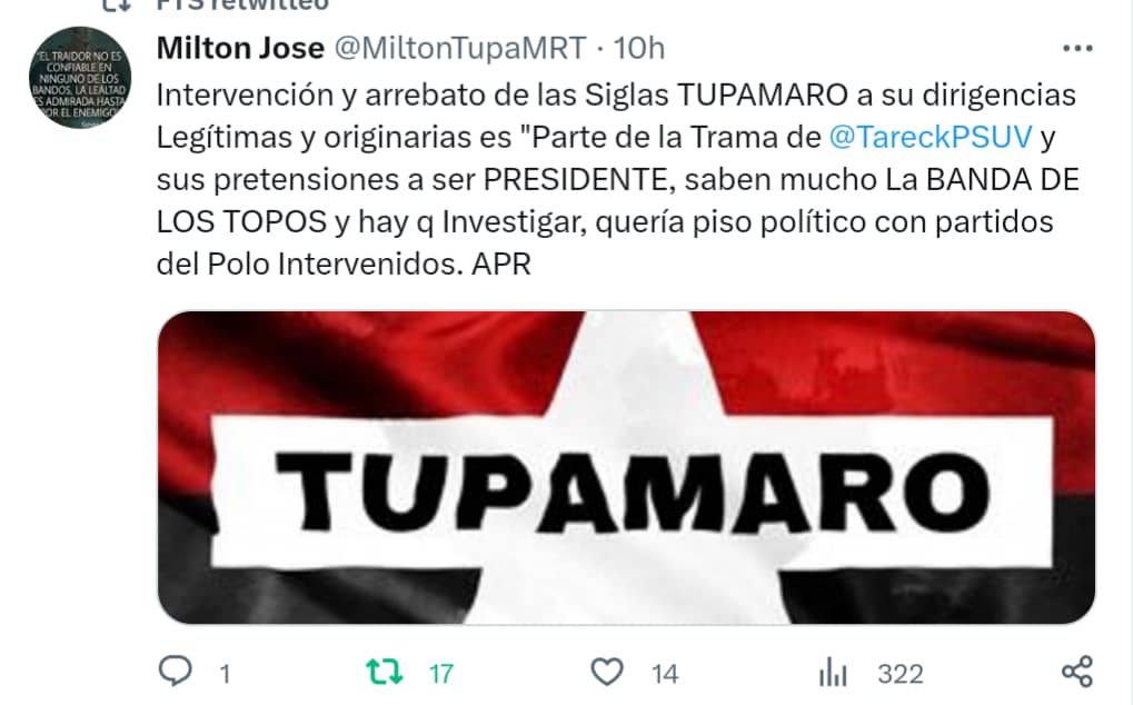 Se cae el castillo futurista de Tareck El Aissami al dejarse llevar por sus agallas y querer suplantar a Maduro, para eso se llevó por delante todas las direcciones de los partidos tanto de izquierda como de derecha, muerto el perro...? Devuelvan los partidos. @NicolasMaduro