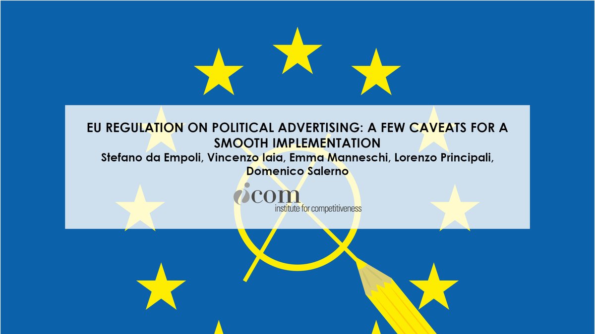 Want to learn more about the #EU regulation on the transparency and targeting of #PoliticalAdvertising (#PRPA)?

Our latest blog post by <a href="/ICompetitivita/">I-Com</a> highlights some precautions to ensure its successful implementation‼️

Check out : tinyurl.com/3hy6ank6