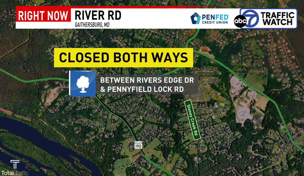 Britt Waters on Twitter "Down tree in Montgomery County blocking River