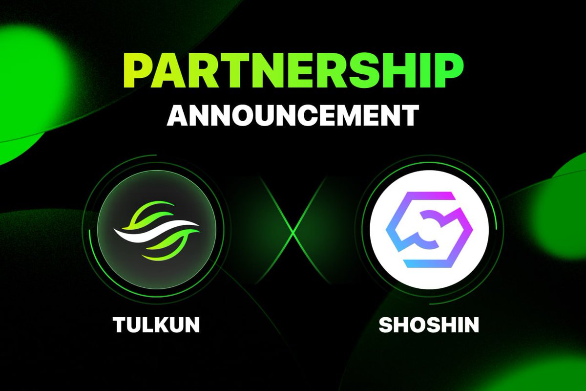 🎙️Pleased to announce our partnership with
@shoshinsquare, the utility-first marketplace &amp; launchpad building on #Sui

🎁#Giveaway, 72 hrs 
10 x WL of @shoshinsquare
10 x OG of <a href="/Tulkun_Fi/">Tulkun Finance┃#Ethereum #Sui</a>

1⃣Follow, Like &amp; RT
2⃣Tag 3 friends
3⃣Complete mission,
zealy.io/c/tulkunfinanc…
