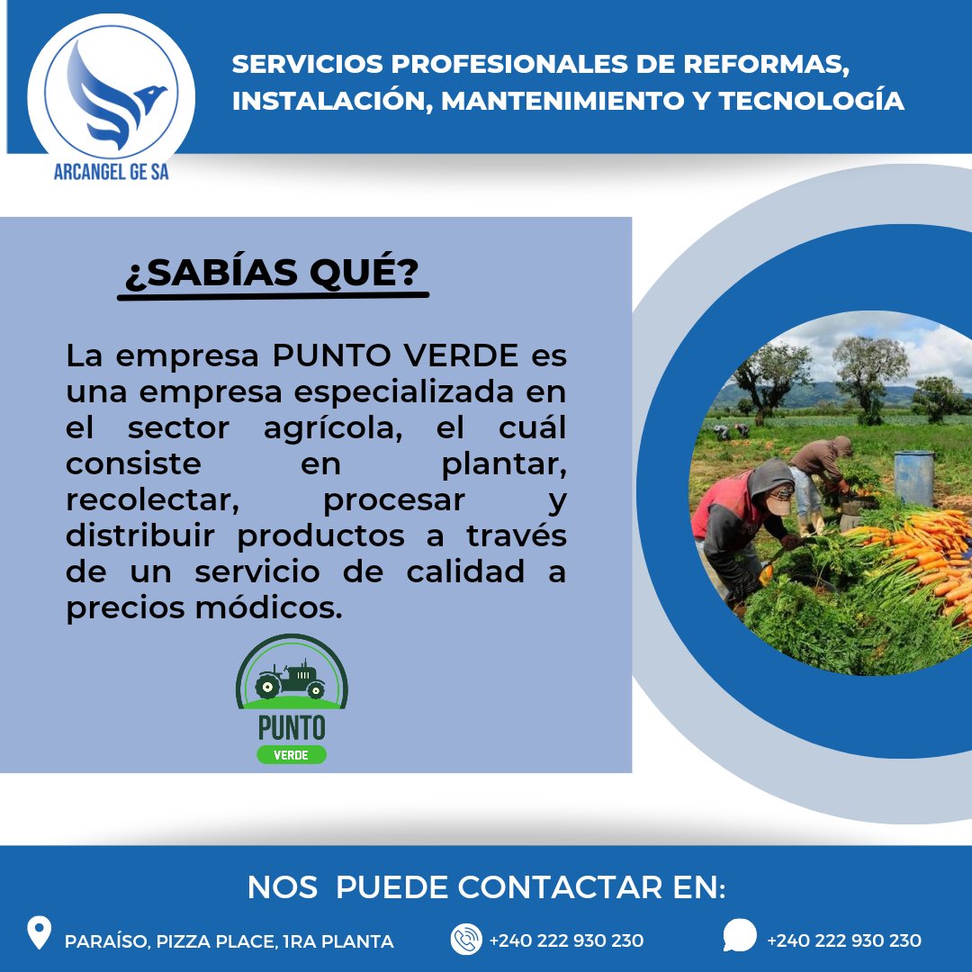 Porque en ARCANGEL nuestra prioridad es dar soluciones.
Te presentamos la empresa PUNTO VERDE, empresa especializada en el sector agrícola.

Para más información no dude en contactarnos

#arcangelgesa #Mundo #coche #Curiosidades
