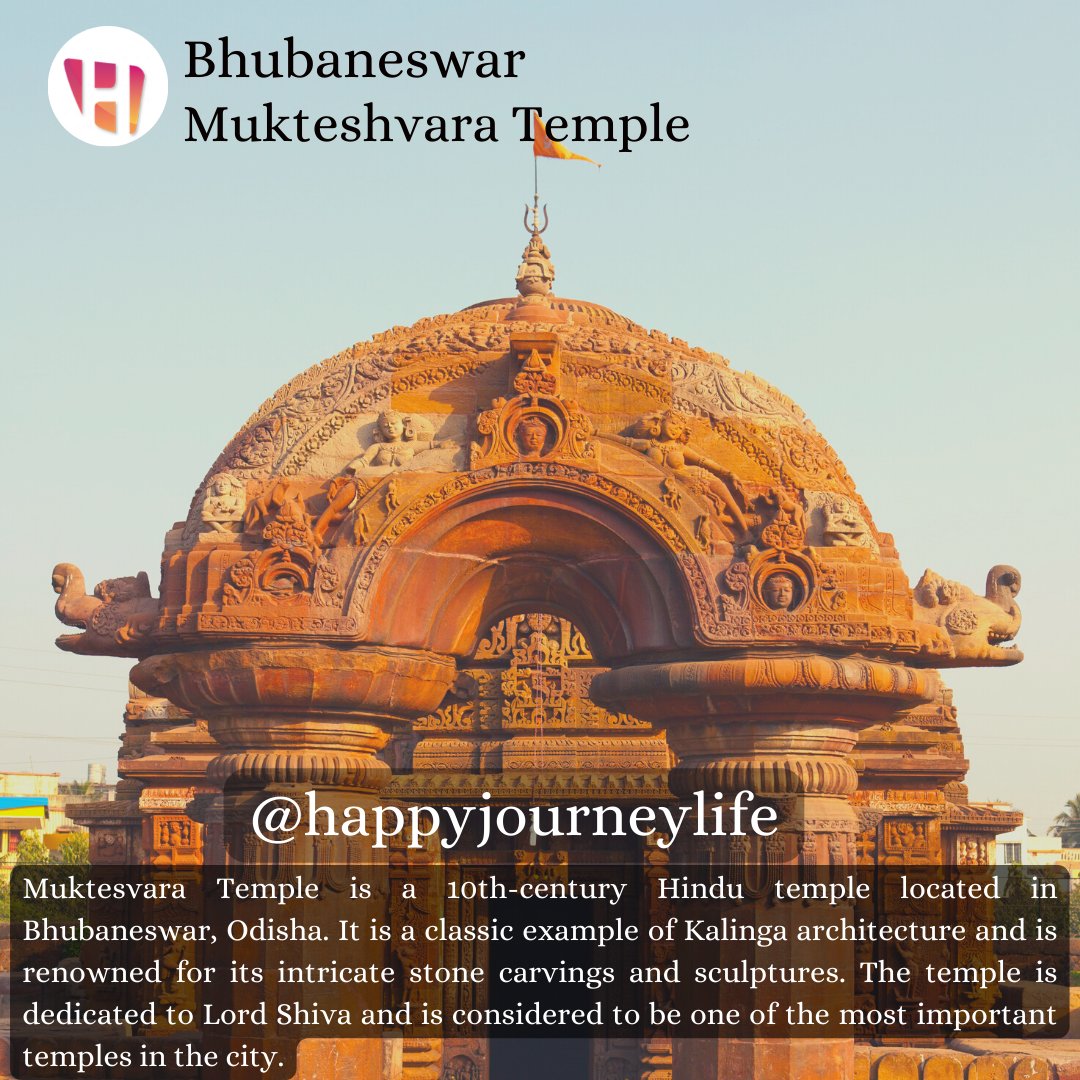 The Mukteshvara Temple is a 10th-century Hindu temple dedicated to Shiva located in Bhubaneswar, Odisha, India. #MukteshvaraTemple #Bhubaneswar #Odisha #India #TemplesOfOdisha #TempleTown #TemplesOfIndia #LandOfTemples #Puri #Cuttack #Konark #happyjourneylife #hjlifeservices