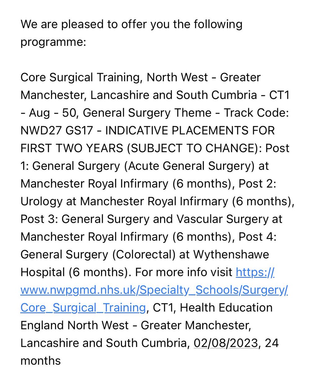 Over the moon to have landed my dream CST post in Manchester 🥹 #coresurgicaltraining #womeninsurgery