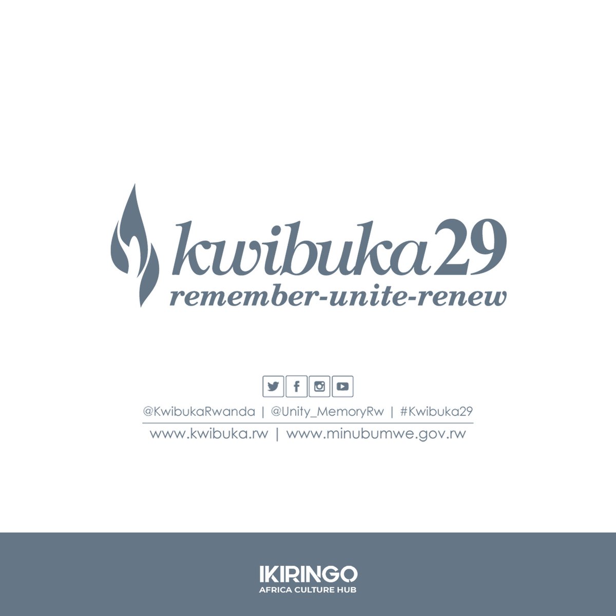 IkiringoProject's tweet photo. We remember the dark days
We honor slain lives 
We acclaim the unyielding spirit of survivors
We commemorate the 1994 Genocide against the Tutsi
#Kwibuka29 https://t.co/zZYdgCaIlU