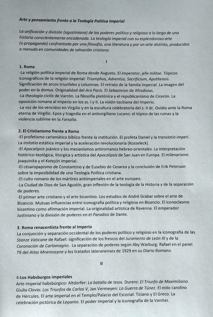 PabloPwilliamsg's tweet image. Para info sobre mi curso "El Arte frente a la Teología Política Imperial"  escribir a: pwilliamsg@hotmail.com
Aquí el programa 👇