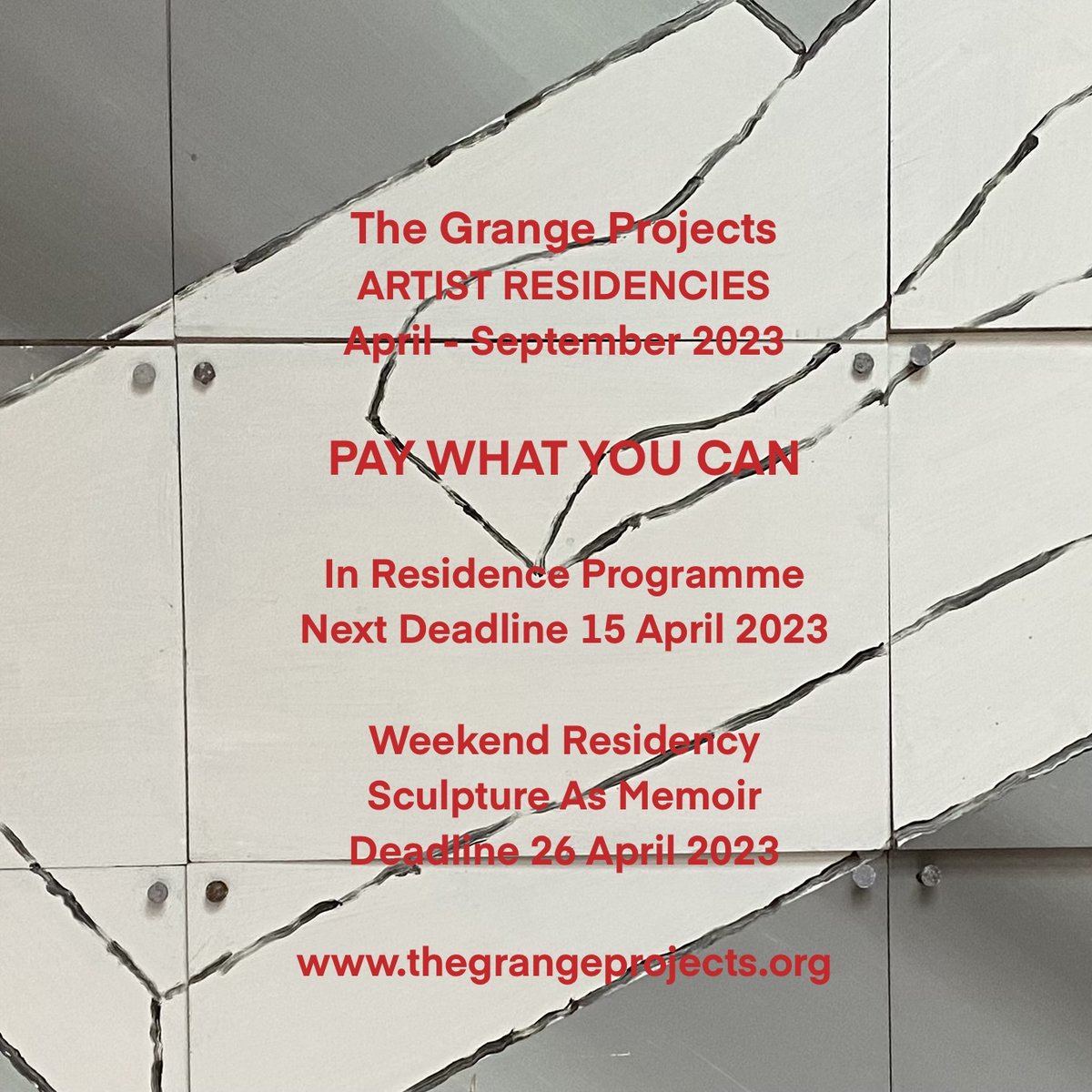 We welcome applications from all artists our residencies, offered in the spirit of generosity and reciprocity, are for a period of 1 - 3 weeks. Meals, accommodation work space are provided. thegrangeprojects.org/in-residence-2…
#ArtistOpenCalls #artistopencalls #artistresidency #artist