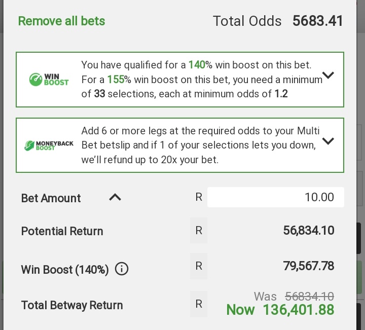 Betting_gurru's tweet photo. Finally done cooking this 5683.41 odds ticket

70 RETWEETS AND I WILL SHARE THIS SLIP

Else I will ONLY share the slip with my VIP Group with more slips. It's R100 ONCEOFF to join my VIP Group. DM me if you want to join my VIP Group. https://t.co/aJkeXPyR9j