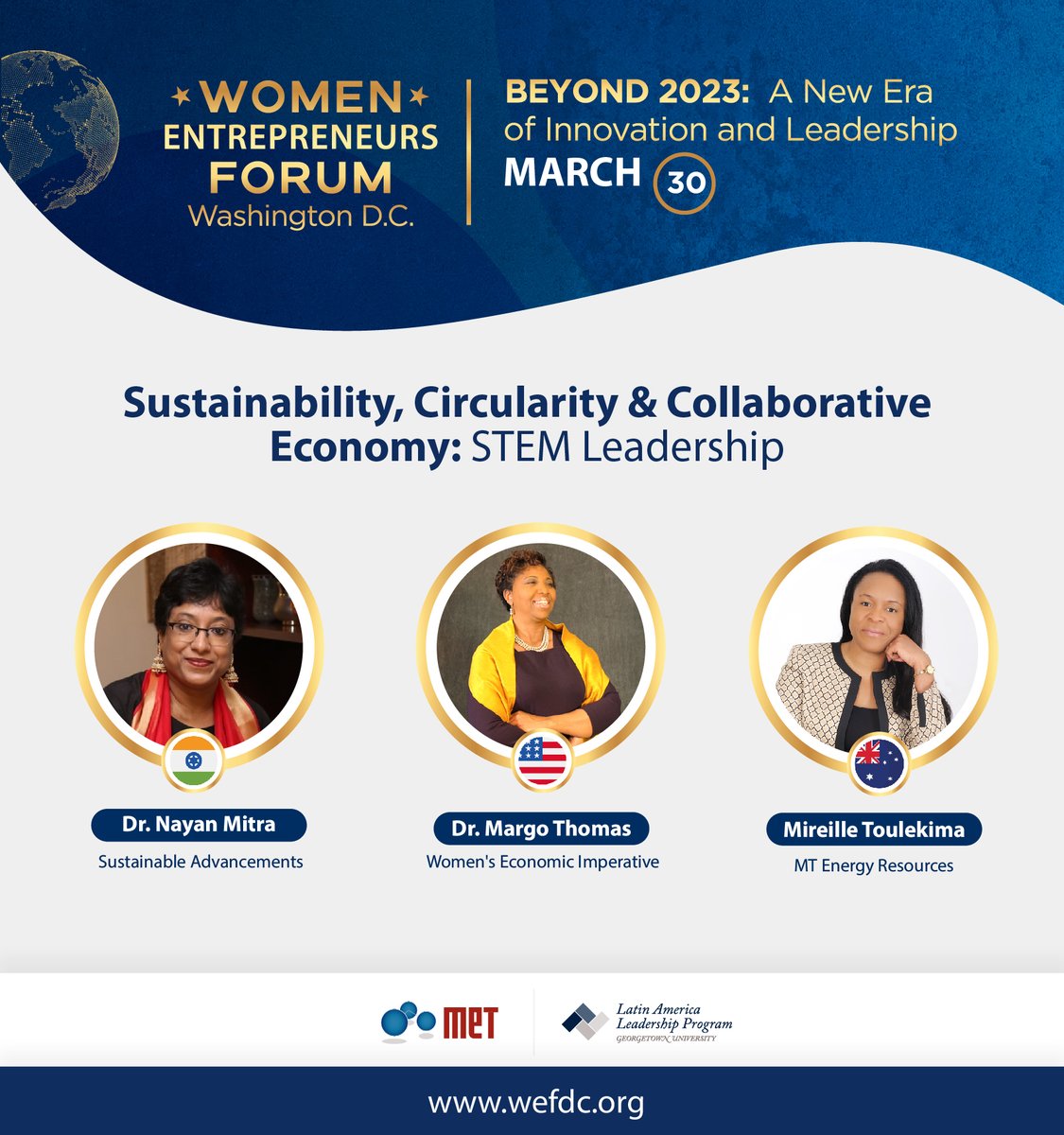 Watch the panel discussion on "Sustainability, Circularity &amp; Collaborative Economy: STEM Leadership" at #WEFDC <a href="/Georgetown/">Georgetown University</a> with  #DrNayanMitra @MargoThomasPhD and <a href="/MToulekima/">Mireille Toulekima</a> <a href="/METCommunity/">MET Community</a> <a href="/Worldbank/">WorldBank</a> <a href="/IFC_Org/">IFC</a> <a href="/GeorgetownLatAm/">Georgetown LatAm</a> @WEIForward

🌍youtube.com/watch?v=Lvk9t1……