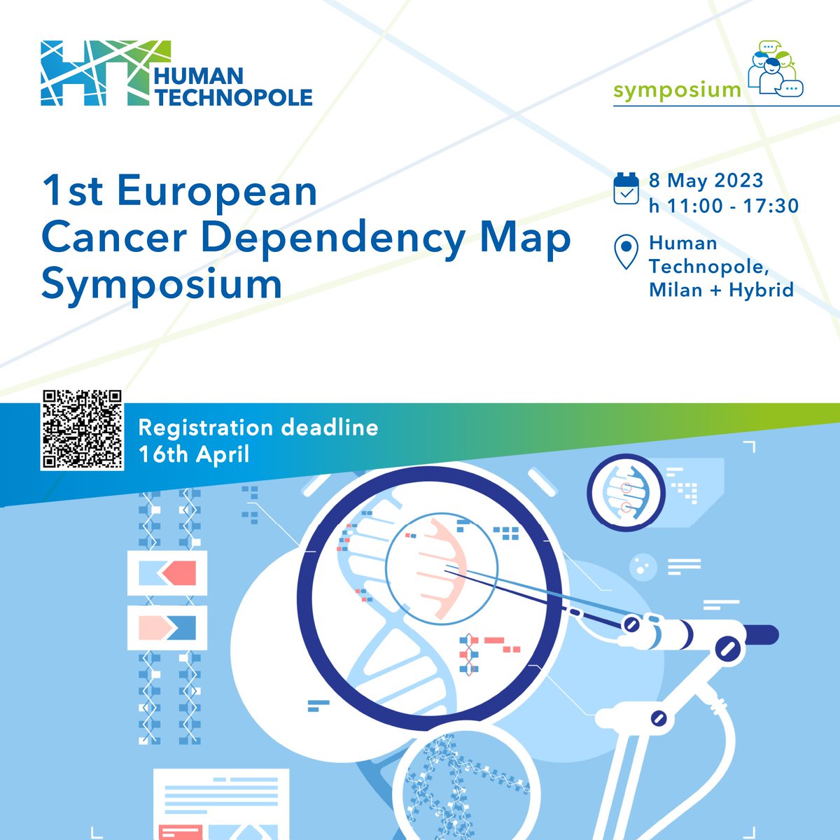 📢 Last days to register to the 1st European Cancer Dependency Map Symposium #EUDepMap with top researchers from @Humantechnopole @emblebi @sangerinstitute @ETH_en on cutting-edge research on cancer vulnerabilities and therapeutic targets. bit.ly/3TdGLU3